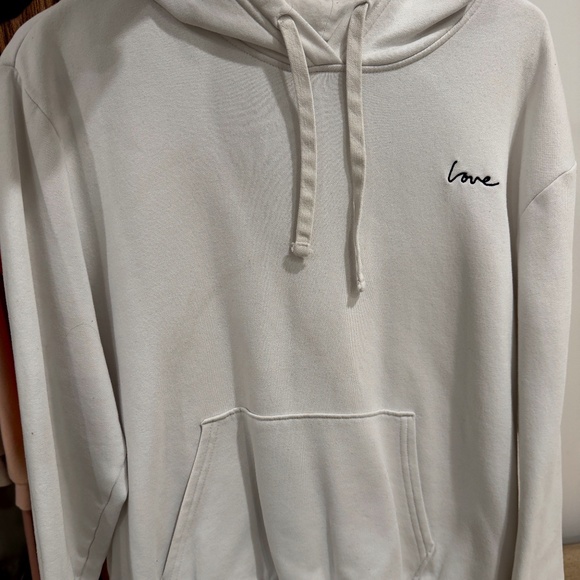 H&M Sweaters - H&M White Love Hoodie